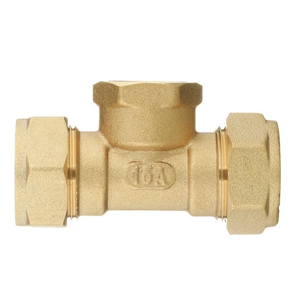 Тройник Stahlman IWS EasyFix 15 мм х 1/2 ВР(г) х 15 мм для гофрированных труб