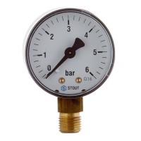 Манометр Stout (SIM-0010-500608) 1/4 НР(ш) радиальный 6 бар d50 мм