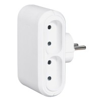 Разветвитель (четверник) Legrand Helium (50650) без заземления 6 А 230 В 3,6 кВт 4 розетки IP20 белый