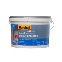 Краска водно-дисперсионная Marshall Export 7 моющаяся белая основа BW 9 л
