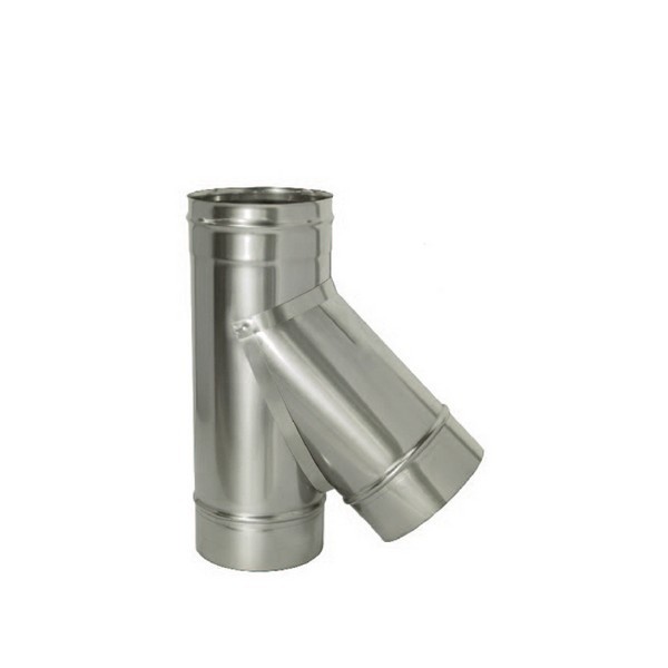 Тройник Дымок 45° х d115 мм без изоляции AISI 439