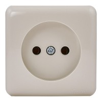 Розетка Lezard VIOLA 751-0300-121 открытая установка крем без заземления