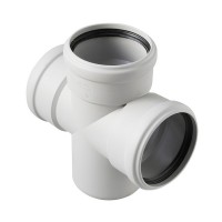 Крестовина Pro Aqua Stilte Plus d110х110х110 мм 87,5° пластиковая шумопоглощающая одноплоскостная для внутренней канализации