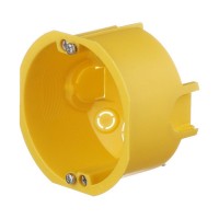 Подрозетник Schneider Electric для гипсокартона d68х47 мм 8 вводов желтый IP30 с металлическими лапками