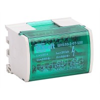 Шина нулевая на DIN-изоляторе Dekraft ШН 103 2х7 отверстий в корпусе IP20