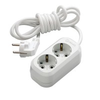 Удлинитель бытовой Makel (MGP114) с заземлением 5 м 16 А 250 В 2,2 кВт 2 розетки ПВС 3х1 мм2 IP20 белый