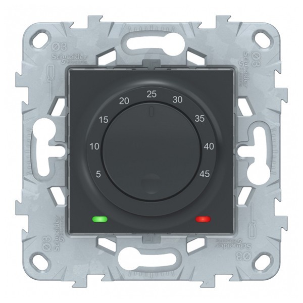 Термостат для теплого пола Schneider Electric Unica NEW NU550354 скрытая установка антрацит