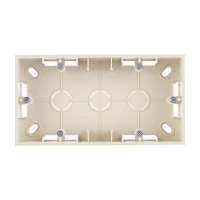 Коробка монтажная Simon 15 1590752-031 двухместная открытая установка слоновая кость