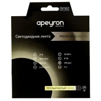 Лента светодиодная SMD 2835 Apeyron RAY PRO 3000К теплый белый свет 38 Вт 24 В IP20 5 м