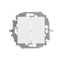 Переключатель Simon 15 1591397-030 двухклавишный на 2 направления скрытая установка белый
