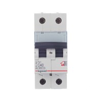 Автоматический выключатель Legrand TX3 (404046) 2P 40А тип C 6 кА 230-400 В на DIN-рейку