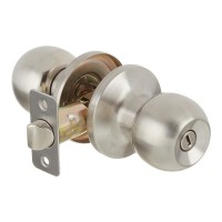 Ручка дверная 669877 Corsa Deco кноб с фиксатором круглая розетка (матовый никель)