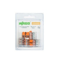 Клемма на 3 провода Wago 221-413 0,2-4 кв. мм без пасты (6 шт.)