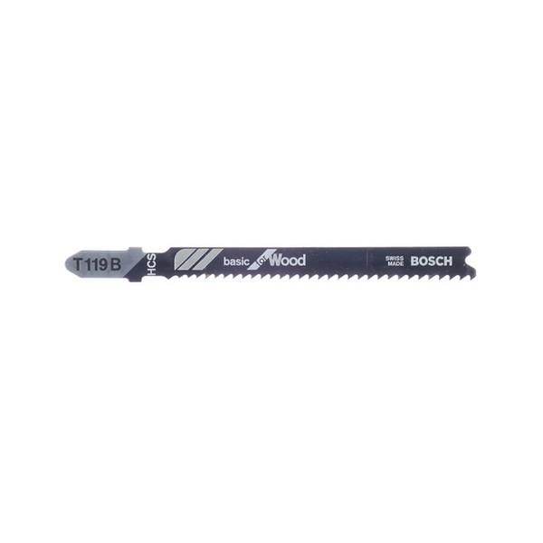 Пилки для лобзика Bosch T119B (2608630037) по дереву L67 мм прямой рез (5 шт.)
