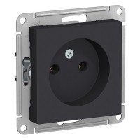 Розетка Schneider Electric Atlas Design ATN001041 скрытая установка карбон без заземления