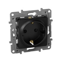 Розетка Legrand Etika 672621 скрытая установка антрацит с заземлением