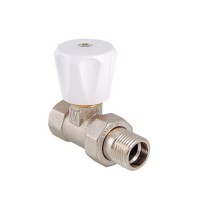 Клапан (вентиль) регулирующий ручной прямой VALTEC (VT.008.LN.04) 1/2 НР(ш) х 1/2 ВР(г) для радиатора