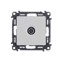 Розетка телевизионная Legrand Valena LIFE 753651 проходная TV-FM-SAT скрытая установка алюминий