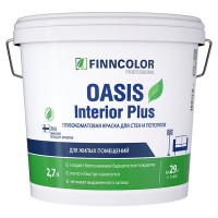 Краска водно-дисперсионная Finncolor OASIS INTERIOR PLUS моющаяся белая основа А 2,7 л