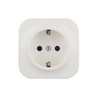 Розетка Legrand Quteo 782211 открытая установка белая с заземлением