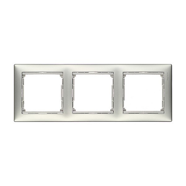 Рамка Legrand Valena 694332 трехместная универсальная алюминий