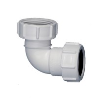 Отвод McAlpine d32 мм 90° пластиковый c накидной гайкой для внутренней канализации