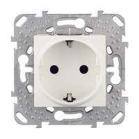 Розетка Schneider Electric Unica MGU5.036.25ZD скрытая установка бежевая с заземлением