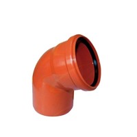 Отвод Pro Aqua Terra d110 мм 68° пластиковый для наружной канализации