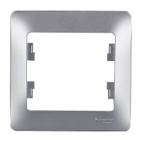 Рамка Schneider Electric Glossa GSL000301 oдноместная универсальная алюминий