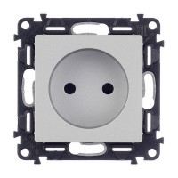Розетка Legrand Valena LIFE 753616 скрытая установка алюминий со шторками