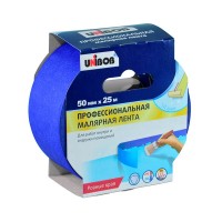 Лента малярная Unibob для наружных работ синяя 50 мм 25 м