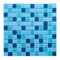 Мозаика Lavelly Crystal синий микс стеклянная 300х300х4 мм глянцевая