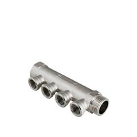 Коллектор VALTEC (VTc.550.N.0604) 1 ВР(г) х 4 выхода 1/2 ВР(г) х 1 НР(ш)