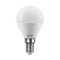 Лампа светодиодная REV 5 Вт E14 шар G45 2700К теплый белый свет 220 В матовая