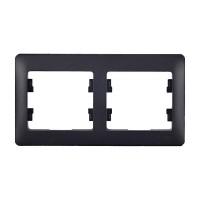 Рамка Schneider Electric Glossa GSL000702 двухместная горизонтальная антрацит