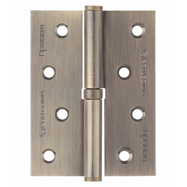 Петля Palladium N 613-S-4 AB правая разъемная 100х75 мм античная бронза