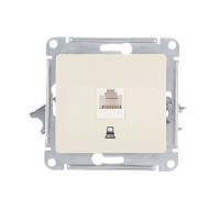 Розетка компьютерная Schneider Electric Glossa GSL000281K скрытая установка бежевый один модуль RJ45