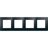 Рамка Legrand Etika 672584 четырехместная универсальная скрытая установка антрацит