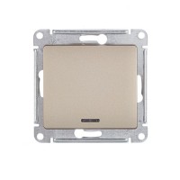 Выключатель Schneider Electric Glossa GSL000413 одноклавишный скрытая установка титан с подсветкой