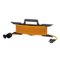 Удлинитель силовой на рамке Партнер Электро GardenLine PL02 (US201B-110OR) открытая установка без заземления 10 м 6 А 220 В 1,3 кВт 1 розетка ПВС 2х0,75 мм2 IP44 с брызгозащитой оранжевый