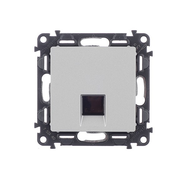 Розетка компьютерная Legrand Valena LIFE 753640 скрытая установка алюминий один модуль RJ45 cat 5е UTP