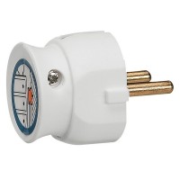 Вилка бытовая Legrand Helium (50183) угловая без заземления 16 А 230 В IP20 ультраплоская белая