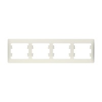 Рамка Schneider Electric Glossa GSL000104 четырехместная горизонтальная белая