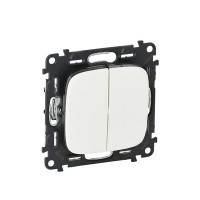 Выключатель Legrand Valena Allure 752705 двухклавишный скрытая установка белый