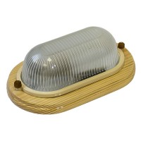 Светильник накладной SVET НБО 04-60-011 E27 d232х80 мм 60 Вт 220 В призма IP54 овальный клен с влагозащитой
