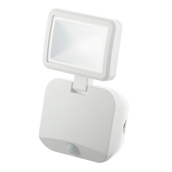 Светильник светодиодный навесной уличный LEDVANCE SPORTLIGHT SINGLE (4058075227385) 215х40х250 мм 4 Вт 4000К холодный свет матовый IP54 белый с датчиком движения и света