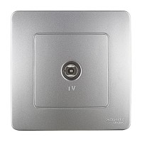 Розетка телевизионная с рамкой Schneider Electric Blanca BLNTS000013 скрытая установка алюминий