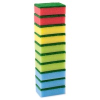 Губка для мытья посуды 60х30х90 мм Vileda Rainbow (10 шт.)