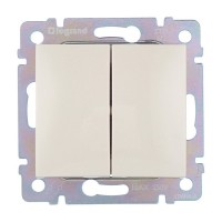 Переключатель Legrand Valena 695604 двухклавишный на 2 направления скрытая установка слоновая кость