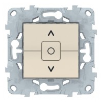 Кнопка управления жалюзи двухклавишная Schneider Electric Unica NEW NU520844 скрытая установка бежевый